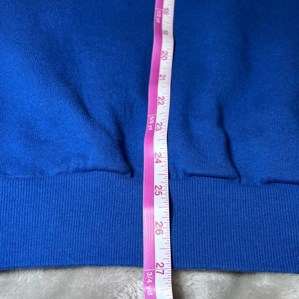 Vintage Holiday Embroidered Birdhouse Sweatshirt Womens XXL Blue Christmas Cozy - Picture 9 of 10